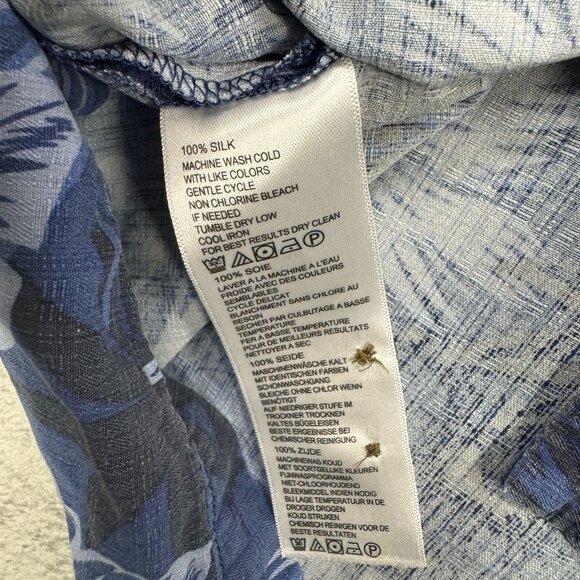 Tommy Bahama Patriots Floral Hawaiian Shirt 100% Silk Mens 3XL Camp Resortwear - Picture 4 of 7